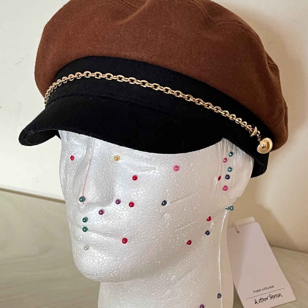& Other Stories Accessories | Captain Hat | Color: Caramel and Black | Size: L